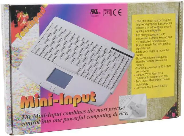 Alt view image 3 of 3 - SolidTek KB-540BU Black USB Wired Mini Keyboard with TouchPad