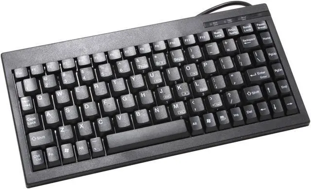 Main image of SolidTek KB-595BP Black PS/2 Wired Mini Keyboard