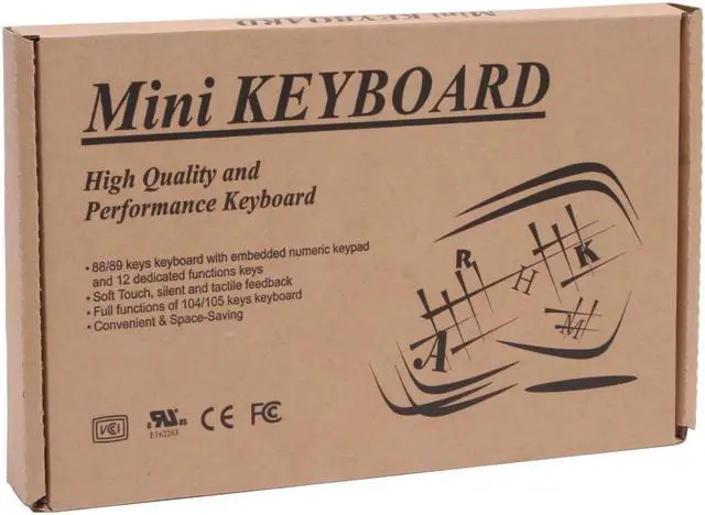 Alt view image 3 of 3 - SolidTek KB-595BP Black PS/2 Wired Mini Keyboard