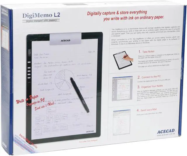 Alt view image 8 of 8 - SolidTek DM-L2 8.5" x 11" Active Area USB Digimemo L2 Digital Notepad