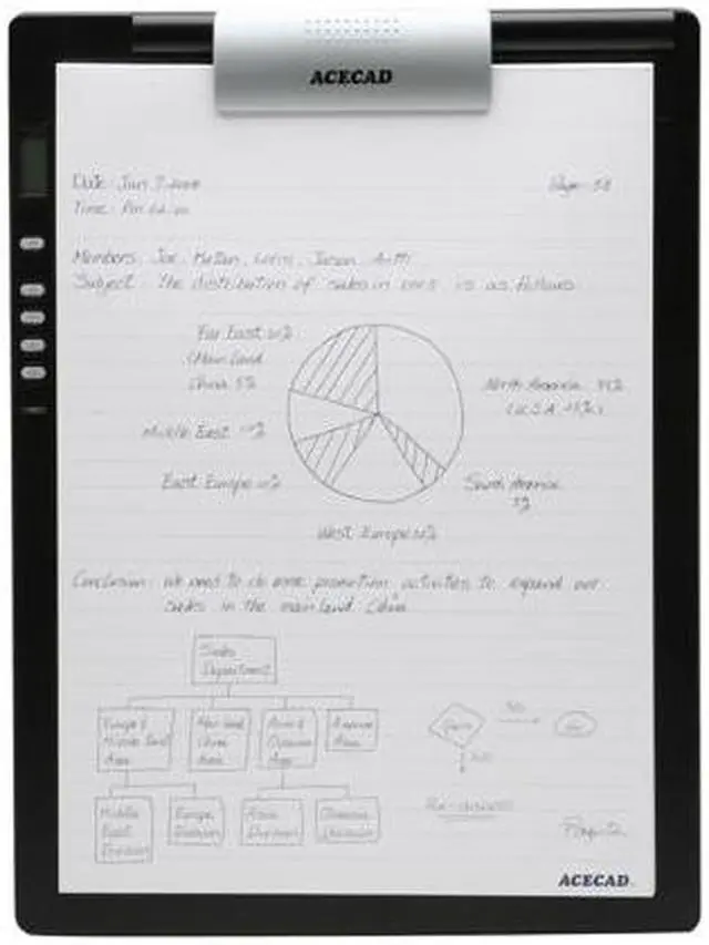 Alt view image 3 of 8 - SolidTek DM-L2 8" x 11" Active Area USB Acecad Digimemo L2 Digital Notepad