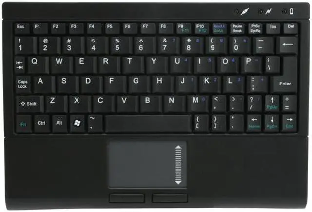 Alt view image 3 of 5 - SolidTek KB-3462B-BT Black Bluetooth Wireless Super mini 6" x 9" Keyboard w/ Touchpad