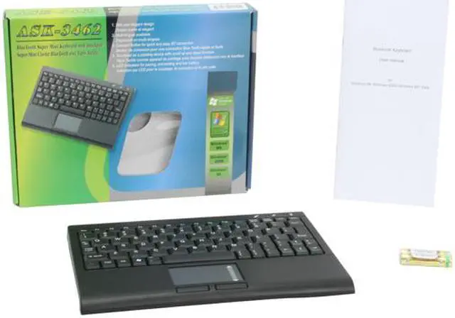 Alt view image 5 of 5 - SolidTek KB-3462B-BT Black Bluetooth Wireless Super mini 6" x 9" Keyboard w/ Touchpad