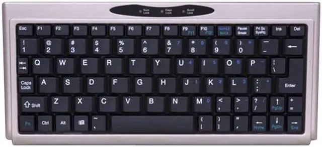 Main image of SolidTek KB-P3100SU Silver/Black USB Wired Super Mini Keyboard