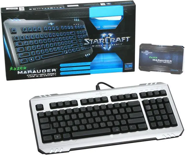 Alt view image 7 of 7 - RAZER Black USB Wired Marauder StarCraft II Gaming Keyboard