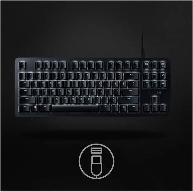 Alt view image 11 of 13 - Razer BlackWidow Lite – Silent Mechanical Gaming Keyboard - US Layout NASA (Orange Switch)