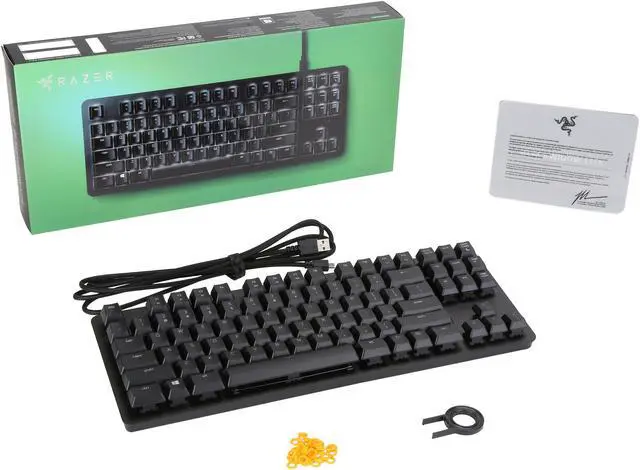 Alt view image 8 of 13 - Razer BlackWidow Lite – Silent Mechanical Gaming Keyboard - US Layout NASA (Orange Switch)
