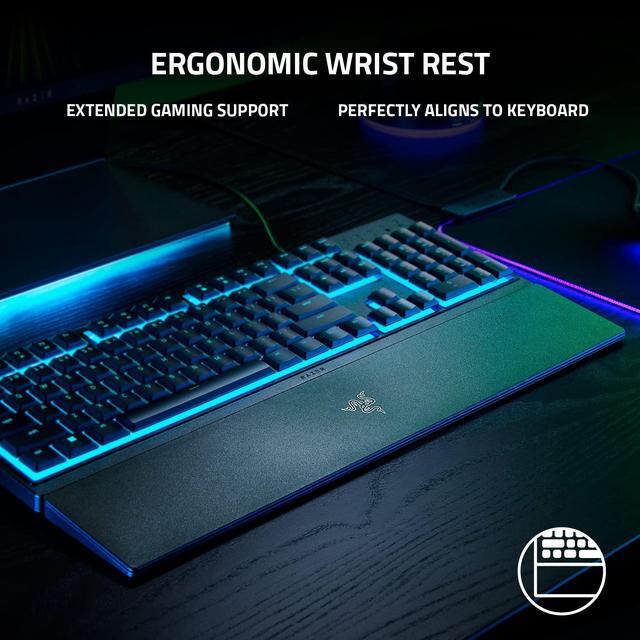 Alt view image 6 of 7 - Razer Ornata V3 X Gaming Keyboard: Low-Profile Keys - Silent Membrane Switches - UV-Coated Keycaps - Spill Resistant - Chroma RGB Lighting - Ergonomic Wrist Rest - Classic Black