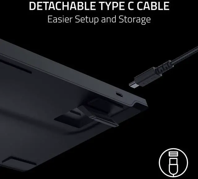 Alt view image 9 of 15 - Razer DeathStalker V2 Gaming Keyboard: Low-Profile Keys - Linear Red Optical Switches - Ultra-Durable Coated Keycaps - Durable Aluminum Top Plate - Multi-Function Roller and Media Button - Chroma RGB