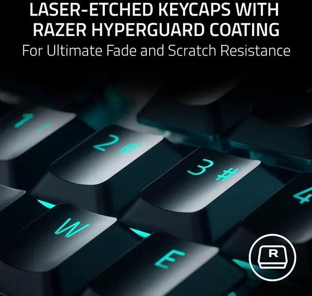 Alt view image 6 of 15 - Razer DeathStalker V2 Gaming Keyboard: Low-Profile Keys - Linear Red Optical Switches - Ultra-Durable Coated Keycaps - Durable Aluminum Top Plate - Multi-Function Roller and Media Button - Chroma RGB