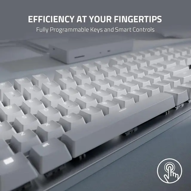 Alt view image 6 of 10 - Razer Pro Type Ultra Wireless Mechanical Keyboard: Silent, Linear Switches - Ergonomic Design - HyperSpeed Technology - Connect up to 4 Devices - Fully Programmable Keys & Smart Controls