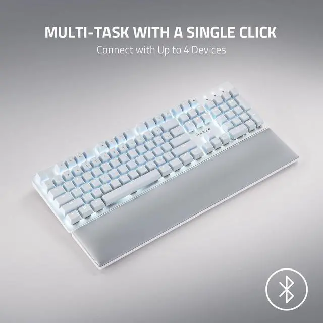 Alt view image 5 of 10 - Razer Pro Type Ultra Wireless Mechanical Keyboard: Silent, Linear Switches - Ergonomic Design - HyperSpeed Technology - Connect up to 4 Devices - Fully Programmable Keys & Smart Controls