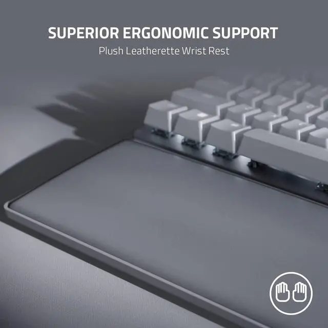 Alt view image 4 of 10 - Razer Pro Type Ultra Wireless Mechanical Keyboard: Silent, Linear Switches - Ergonomic Design - HyperSpeed Technology - Connect up to 4 Devices - Fully Programmable Keys & Smart Controls