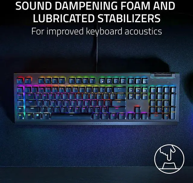 Alt view image 7 of 7 - Razer BlackWidow V4 X Full Size Mechanical Gaming Keyboard - Yellow Switches (Linear and Silent), 6 Macro Keys, Chroma RGB, Doubleshot ABS Keycaps, Roller & Media Keys, Snap Tap - Black