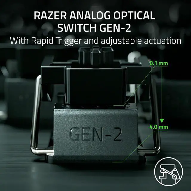 Alt view image 5 of 13 - Razer Huntsman V3 Pro Mini 60% Esports Gaming Keyboard - Analog Optical Switches, Razer Snap Tap, Rapid Trigger, Adjustable Actuation, Dual-Purpose Mod Keys, Doubleshot PBT Keycaps - Black