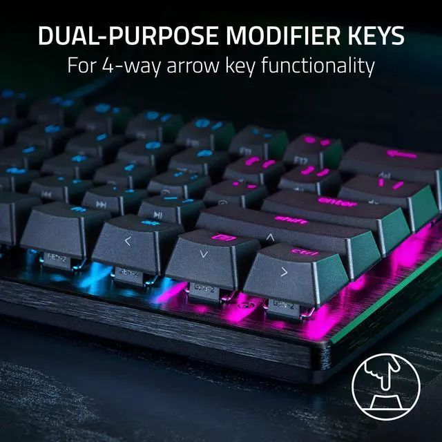 Alt view image 11 of 13 - Razer Huntsman V3 Pro Mini 60% Esports Gaming Keyboard - Analog Optical Switches, Razer Snap Tap, Rapid Trigger, Adjustable Actuation, Dual-Purpose Mod Keys, Doubleshot PBT Keycaps - Black