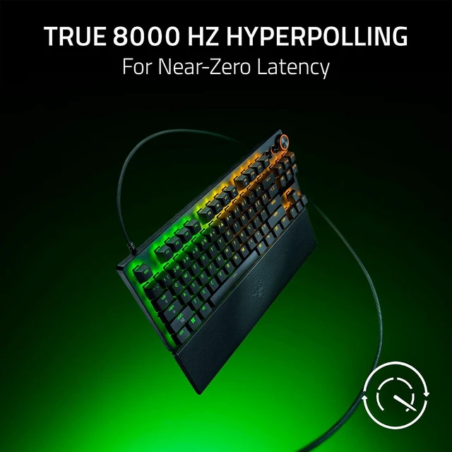 Alt view image 4 of 15 - Razer Huntsman V3 Pro TKL 8KHz Esports Gaming Keyboard, Black,Analog Optical Switches Gen 2, 8KHz Polling, Razer Snap Tap, Rapid Trigger, Adjustable Actuation, Media Controls