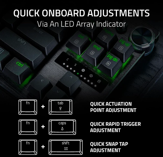 Alt view image 8 of 15 - Razer Huntsman V3 Pro TKL 8KHz Esports Gaming Keyboard, Black,Analog Optical Switches Gen 2, 8KHz Polling, Razer Snap Tap, Rapid Trigger, Adjustable Actuation, Media Controls