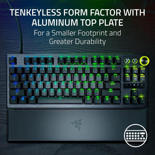 Alt view image 11 of 15 - Razer Huntsman V3 Pro TKL 8KHz Esports Gaming Keyboard, Black,Analog Optical Switches Gen 2, 8KHz Polling, Razer Snap Tap, Rapid Trigger, Adjustable Actuation, Media Controls