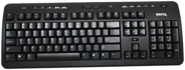 Alt view image 2 of 8 - BenQ x805 Black 104 Normal Keys 12 Function Keys RF Wireless Ergonomic Keyboard & Mouse