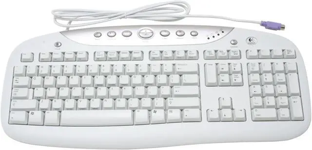 Alt view image 2 of 4 - Logitech Office Pro 967452-0403 White 104 Normal Keys 7 Function Keys PS/2 Standard Keyboard - OEM