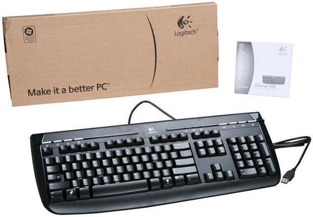 Alt view image 4 of 4 - Logitech Internet 350 Black 104 Normal Keys 8 Function Keys USB Wired Standard Keyboard - OEM