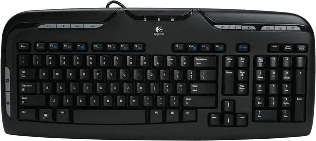 Alt view image 2 of 8 - Logitech Media Black 103 Normal Keys 12 Function Keys PS/2 Wired Standard Keyboard