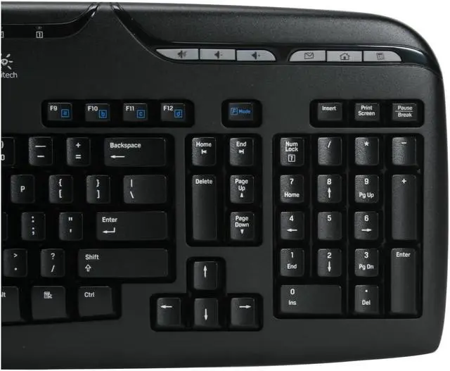 Alt view image 5 of 8 - Logitech Media Black 103 Normal Keys 12 Function Keys PS/2 Wired Standard Keyboard
