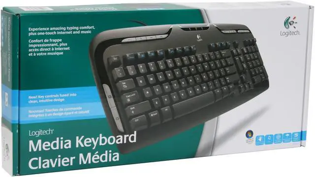 Alt view image 8 of 8 - Logitech Media Black 103 Normal Keys 12 Function Keys PS/2 Wired Standard Keyboard