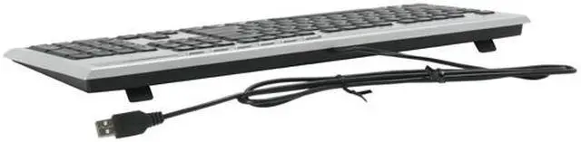 Alt view image 3 of 4 - Logitech UltraX Silver/Black 104 Normal Keys 6 Function Keys USB Wired Standard Media Keyboard - OEM