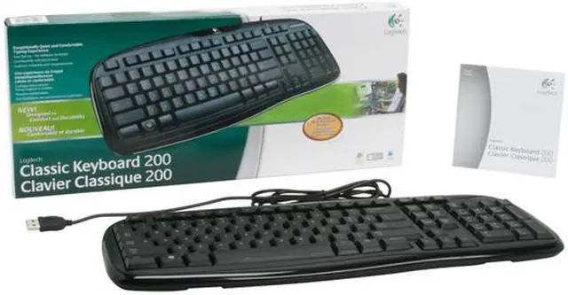 Alt view image 4 of 4 - Logitech Classic Black 104 Normal Keys USB Standard Keyboard 200