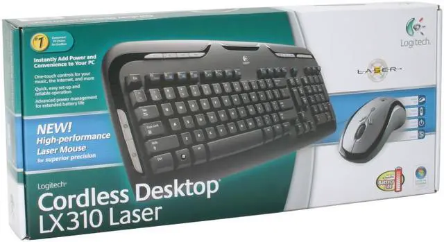Alt view image 14 of 15 - Logitech Cordless Desktop LX 310 Laser