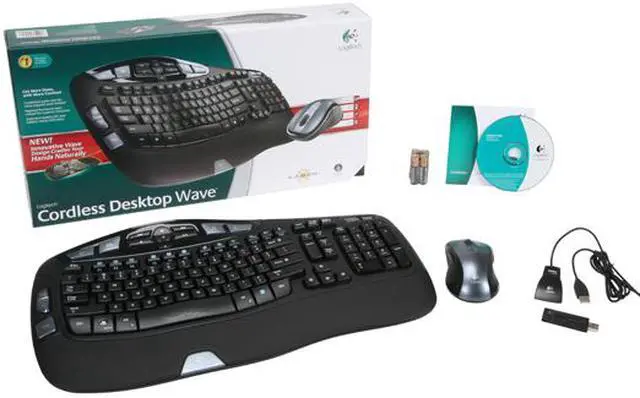 Alt view image 11 of 11 - Logitech 920-000264 Black 104 Normal Keys 14 Function Keys Cordless Ergonomic Desktop Wave