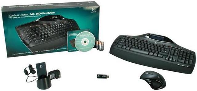 Alt view image 7 of 7 - Logitech MX 5500 Revolution Black Bluetooth Cordless Desktop Standard keyboard & Mouse Kit