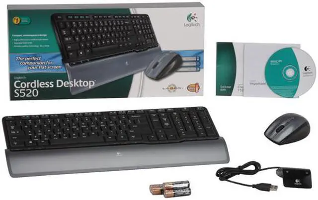 Alt view image 9 of 9 - Logitech 920-000922 Black 104 Normal Keys USB RF Wireless Slim Desktop S520