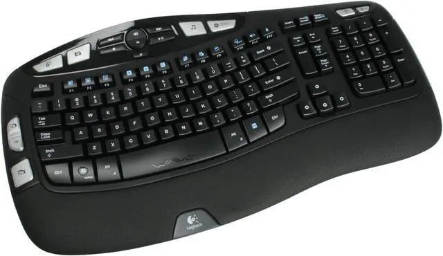 Main image of Logitech Black Cordless Wave  Keyboard - OEM