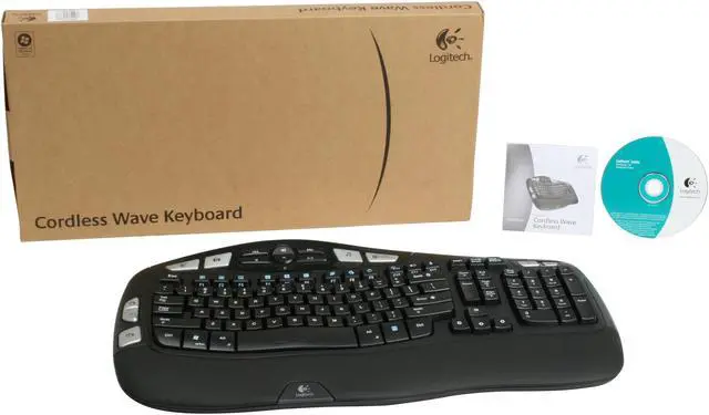 Alt view image 4 of 4 - Logitech Black Cordless Wave  Keyboard - OEM