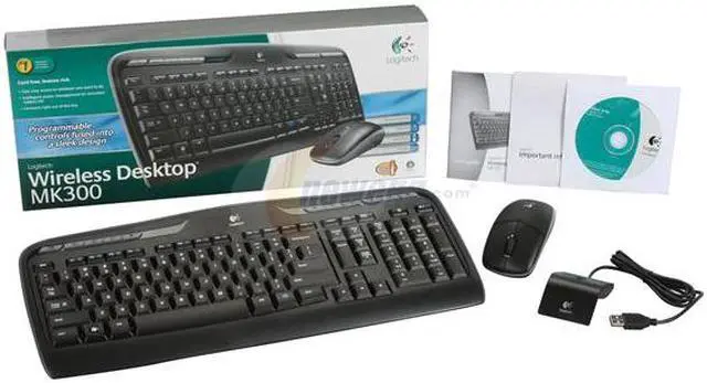 Alt view image 7 of 7 - Logitech  Black USB Wireless Desktop MK300 Keyboard and Mouse