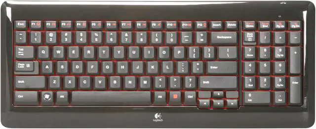Alt view image 2 of 3 - Logitech K340 Black 101 Normal Keys USB 2.4 GHz Wireless Slim Keyboard