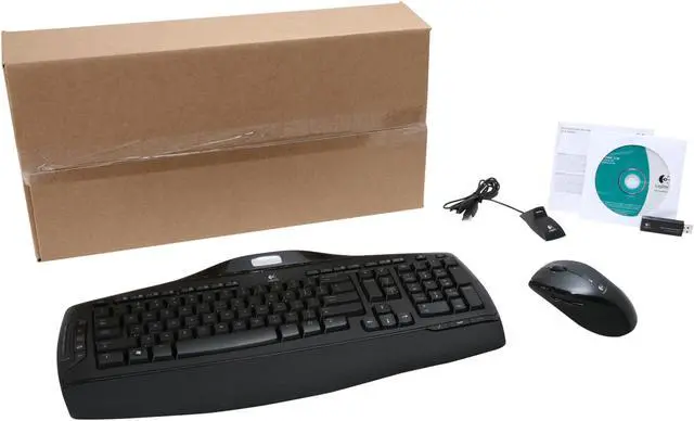 Alt view image 7 of 7 - Logitech MX 3200 Black 103 Normal Keys Cordless Standard Desktop Laser