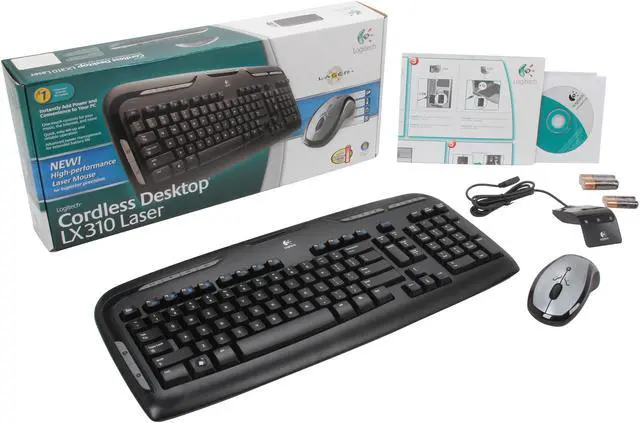 Alt view image 7 of 7 - Logitech Cordless Desktop LX 310 Laser