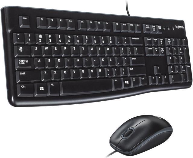 MK120 Wired Keyboard + Mouse Combo, USB 2.0, Black