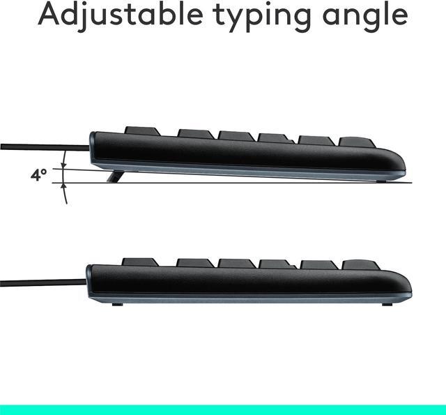 Alt view image 9 of 9 - Logitech MK120 Wired Keyboard and Mouse Combo for Windows, Optical Wired Mouse, Full-Size Keyboard, USB Plug-and-Play, Compatible with PC, Laptop - Black