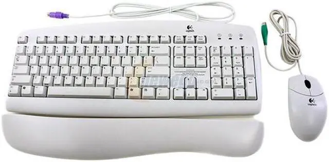 Main image of Logitech Deluxe Desktop Bundle 967290-1403 White 104 Normal Keys PS/2 Wired Standard Keyboard - OEM