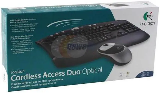 Alt view image 2 of 3 - Logitech Cordless Access Duo Optical 967283-0403 Black 104 Normal Keys 11 Function Keys RF Wireless Standard Keyboard
