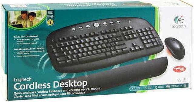 Alt view image 3 of 3 - Logitech 967437-0403 Black 104 Normal Keys 7 Function Keys Cordless Desktop Standard Keyboard and Optical Mouse