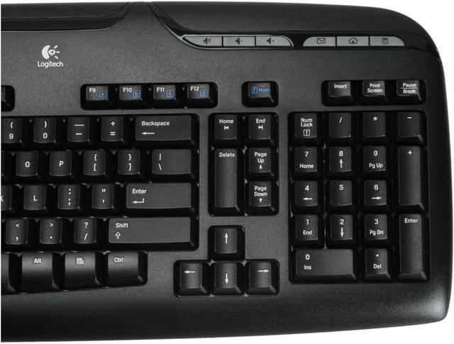 Alt view image 5 of 15 - Logitech EX 110 Black 102 Normal Keys 12 Function Keys Cordless Standard Cordless Desktop Keyboard & Mouse Kit