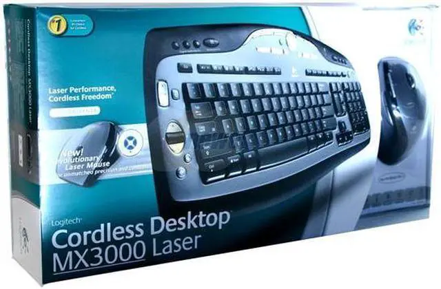 Alt view image 9 of 9 - Logitech MX3000 2-Tone 103 Normal Keys 34 Function Keys RF Wireless Standard Desktop Laser