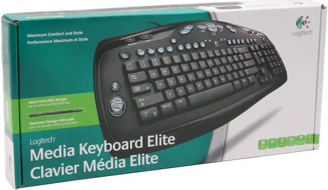 Alt view image 6 of 6 - Logitech Media Elite 967559-0403 Black 102 Normal Keys 18 Function Keys USB or PS/2 Wired Standard Keyboard