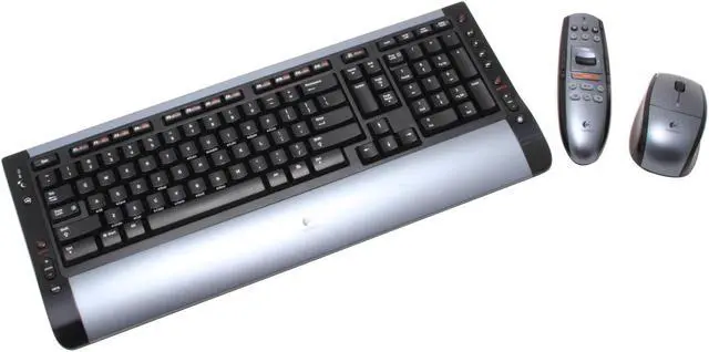 Alt view image 2 of 11 - Logitech 967555-0403 Silver & Black 104 Normal Keys 16 Function Keys RF Cordless Standard Desktop S 510 Media Remote
